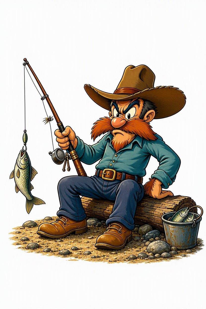 Yosemite Sam fishing
